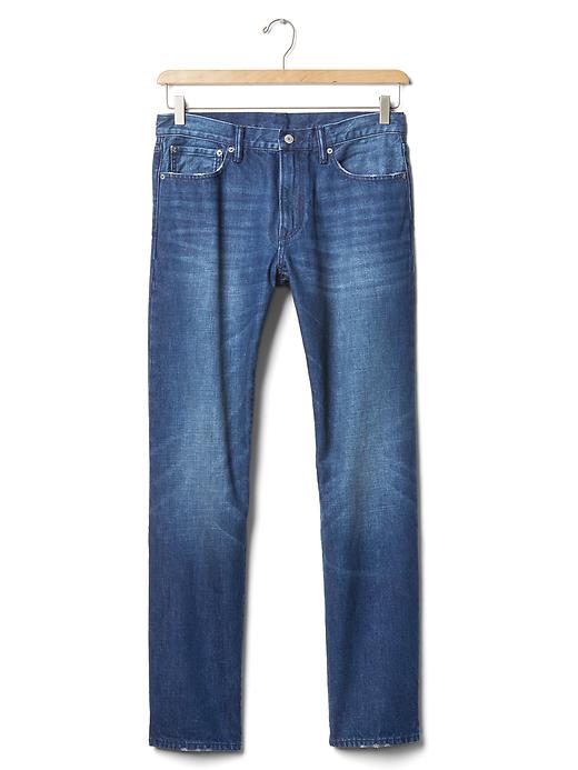 Image number 6 showing, Brushed back straight fit jeans