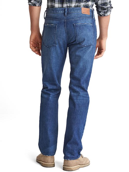 Image number 2 showing, Brushed back straight fit jeans