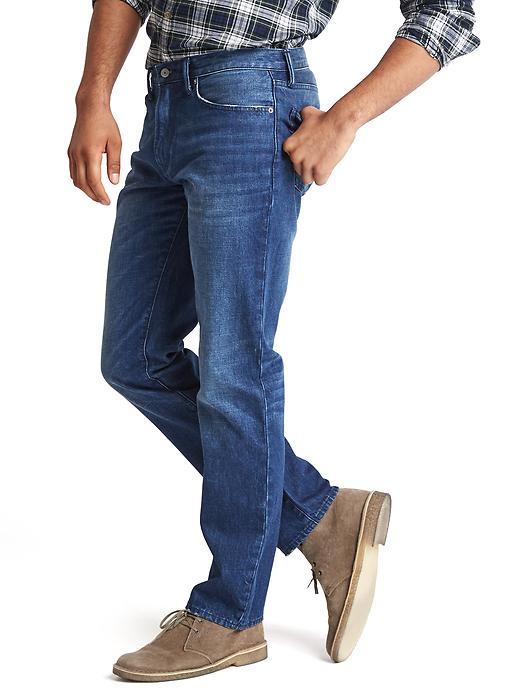 Image number 5 showing, Brushed back straight fit jeans