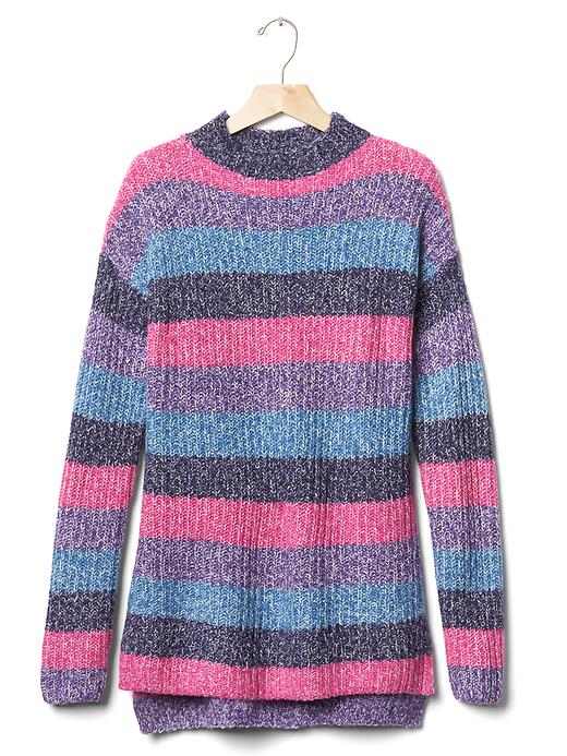 Image number 6 showing, Multi-color stripe tunic sweater