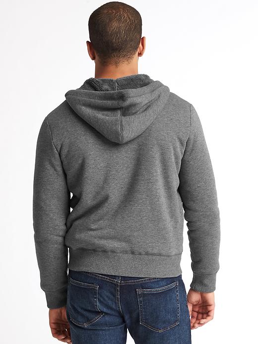 Image number 2 showing, Sherpa-lined zip hoodie