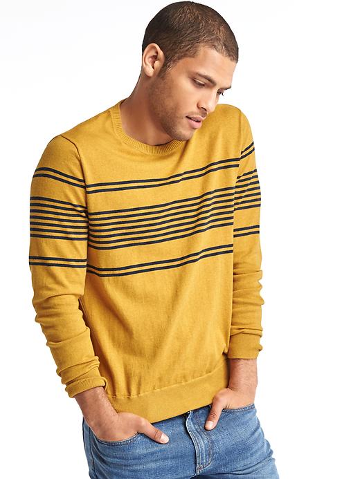 Image number 7 showing, Chest-stripe crew sweater