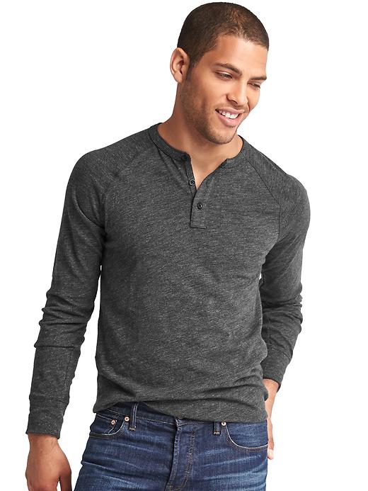View large product image 1 of 1. Athletic marled henley