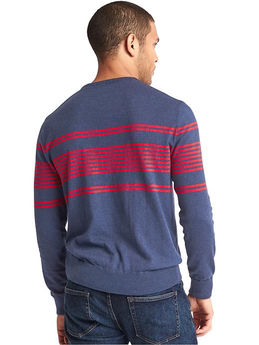 Image number 2 showing, Chest-stripe crew sweater