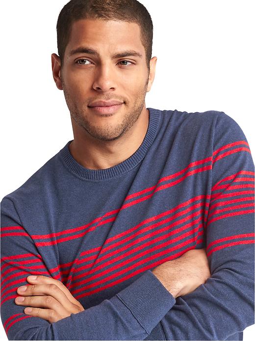 Image number 5 showing, Chest-stripe crew sweater