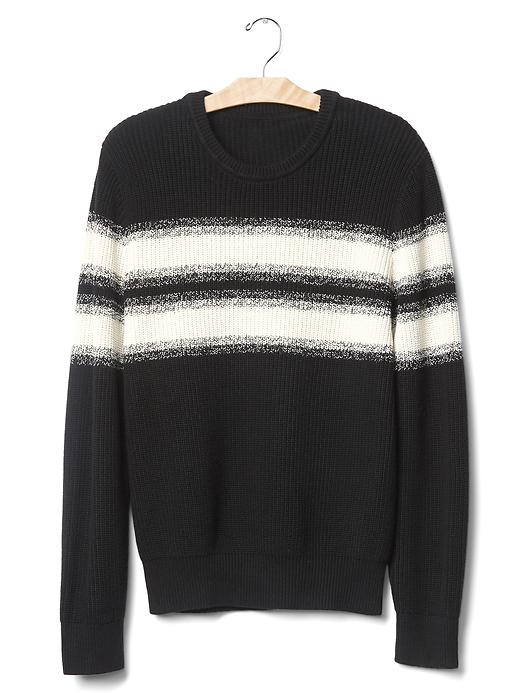 Image number 6 showing, Gradient chest-stripe crewneck sweater