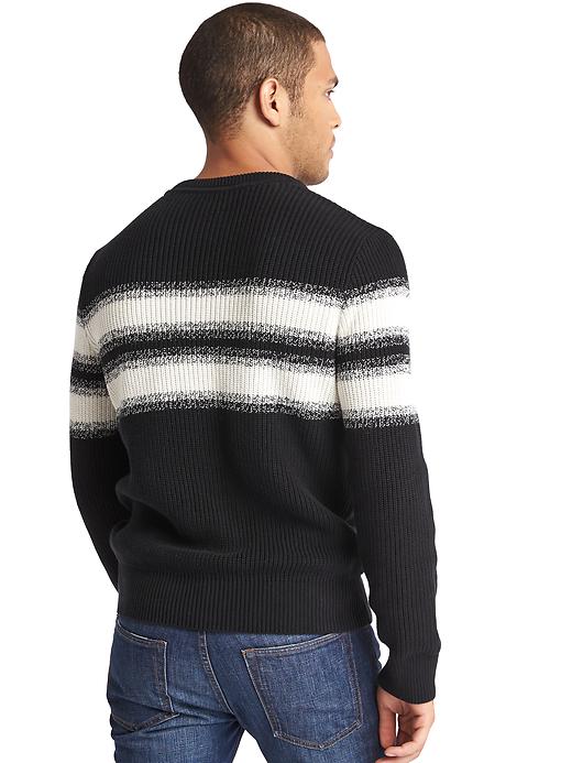 Image number 2 showing, Gradient chest-stripe crewneck sweater