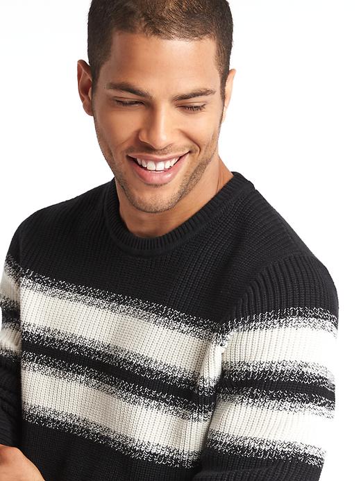 Image number 5 showing, Gradient chest-stripe crewneck sweater