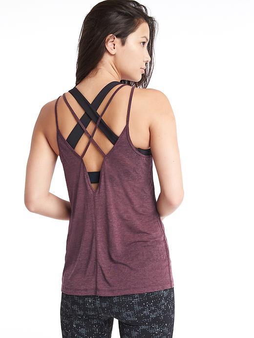 Image number 4 showing, GapFit Breathe air strappy tank