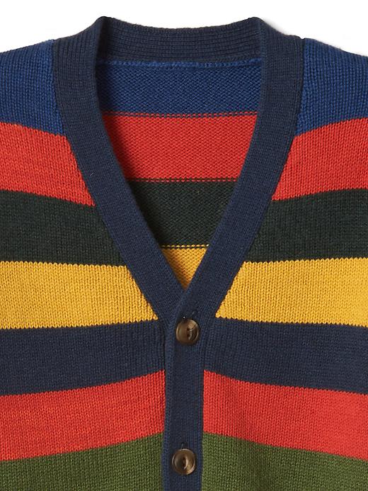 Image number 3 showing, Crazy stripe V-neck cardigan