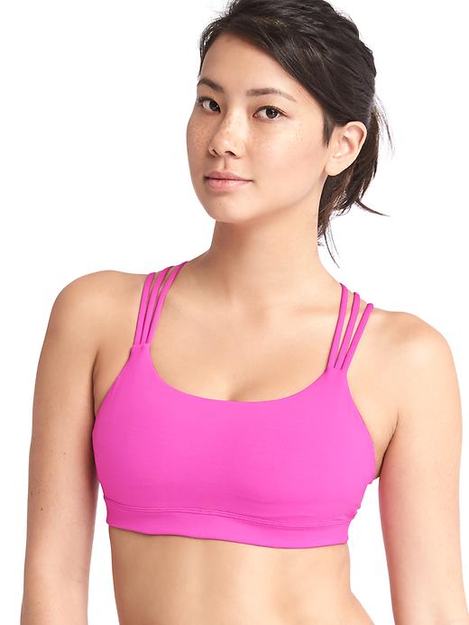 Image number 8 showing, Low impact Coolmax&#174 layer triple-strap sports bra