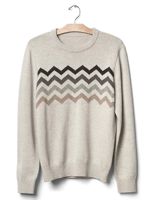 Image number 6 showing, Chest-chevron crew sweater