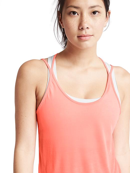Image number 3 showing, GapFit Breathe air strappy tank
