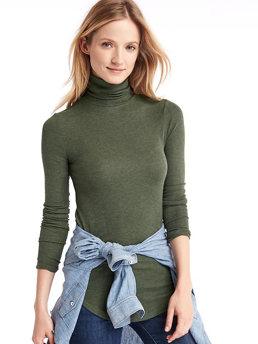 View large product image 1 of 1. Modal rib-knit turtleneck