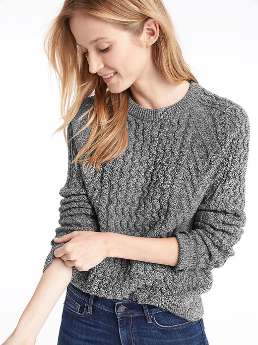 Image number 5 showing, Wavy cable knit sweater