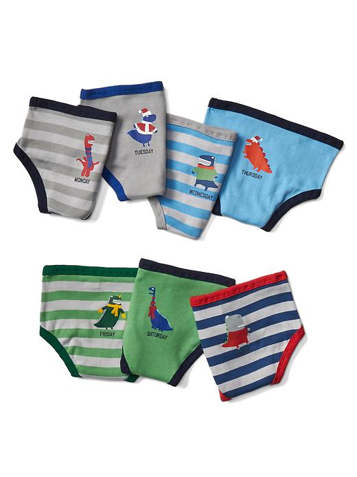 View large product image 1 of 1. Dinosaur days-of-the-week briefs (7-pack)