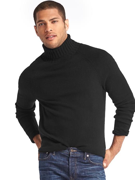 Image number 1 showing, Merino wool blend turtleneck sweater