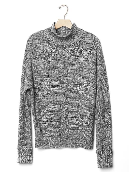 Image number 6 showing, Plait cable knit mockneck sweater