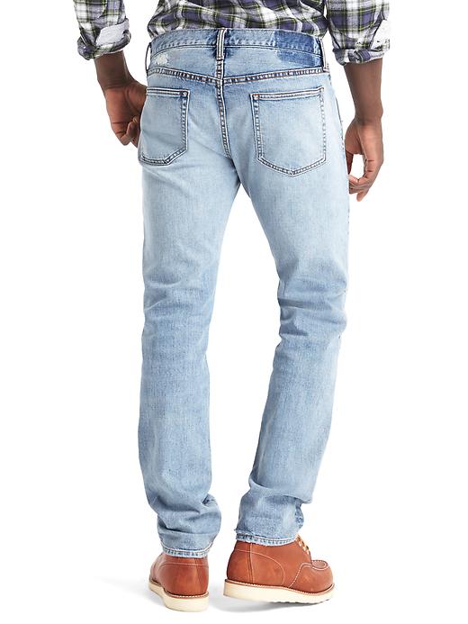 Image number 3 showing, Gap x GQ Michael Bastian distressed slim jeans