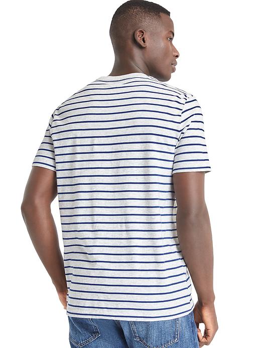 Image number 2 showing, Vintage wash small stripe tee