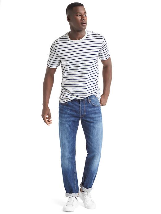 Image number 3 showing, Vintage wash small stripe tee