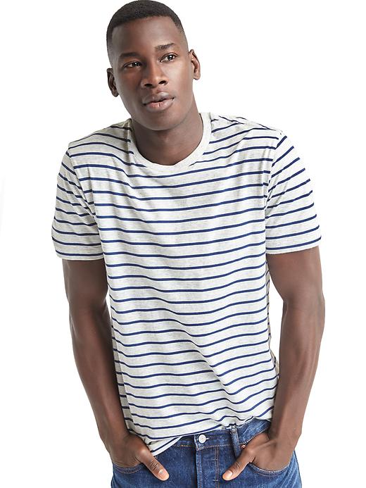 Image number 5 showing, Vintage wash small stripe tee