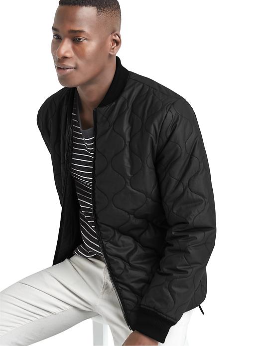 Image number 6 showing, Gap x GQ Saturdays New York City quilted bomber jacket