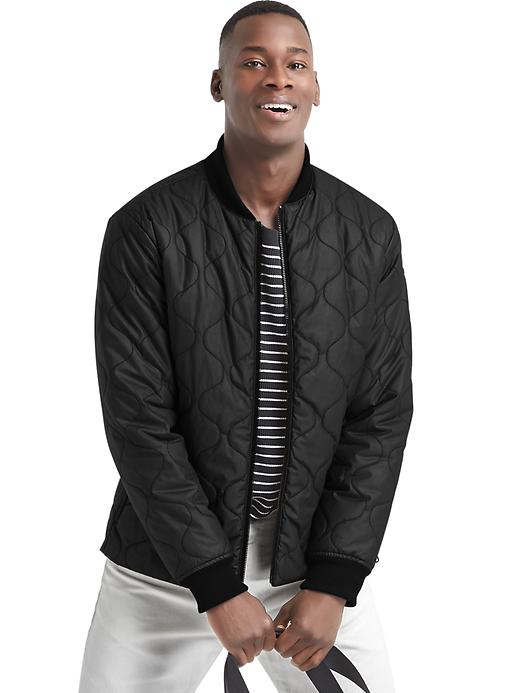 Image number 2 showing, Gap x GQ Saturdays New York City quilted bomber jacket