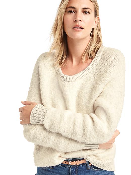 Image number 5 showing, Slouchy boucle sweater