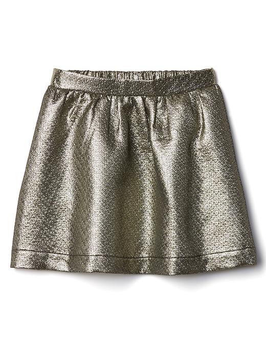 Image number 1 showing, Metallic jacquard flippy skirt