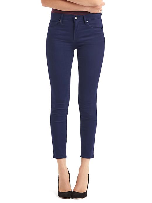 Image number 1 showing, Mid rise sateen true skinny ankle jeans