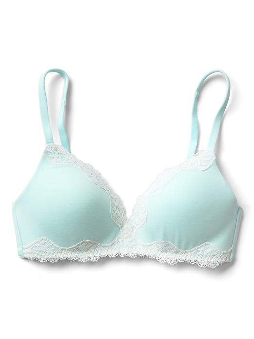 Image number 3 showing, Breathe wireless lace-trim bra