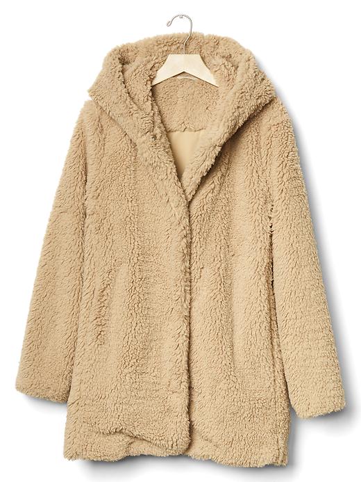 Image number 6 showing, Cozy sherpa hooded coat