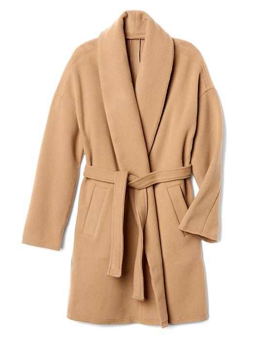 Image number 6 showing, Plush shawl collar coat