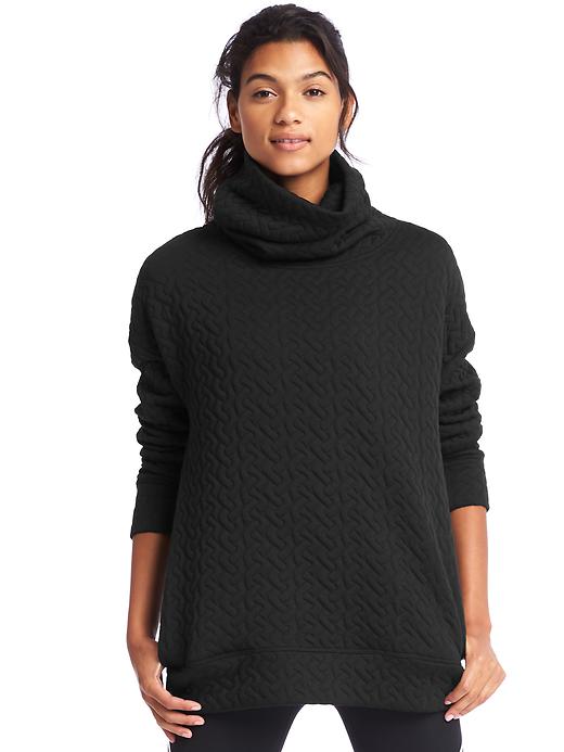 Jacquard FunnelNeck Pullover Sweatshirt Gap