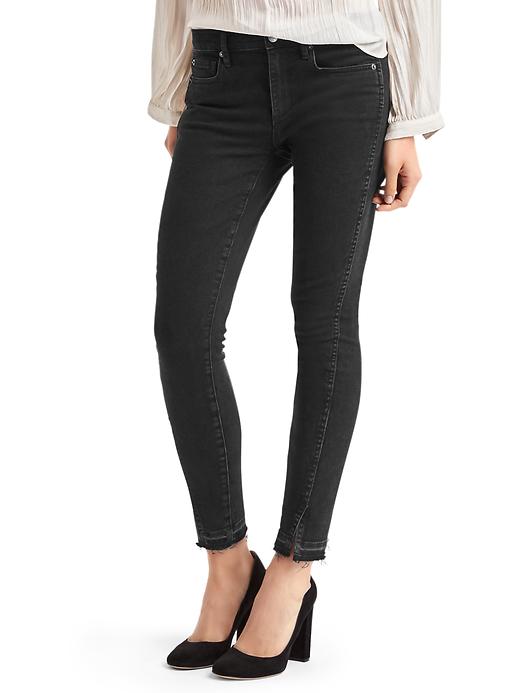 Image number 1 showing, Mid rise twist-seam true skinny ankle jeans