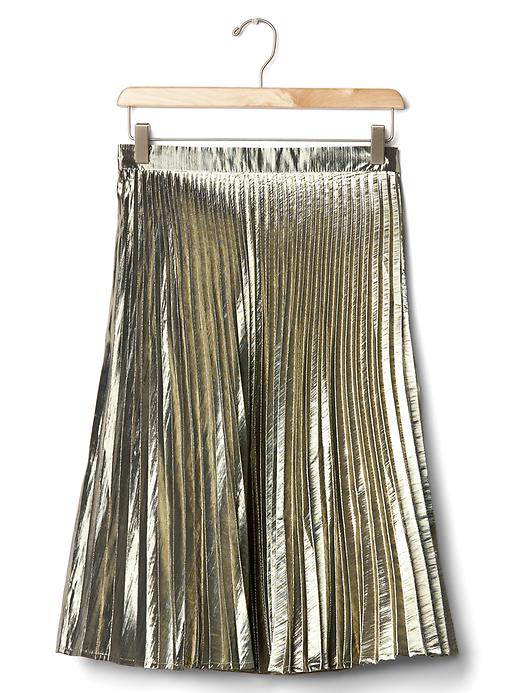 Image number 6 showing, Metallic A-line pleat skirt