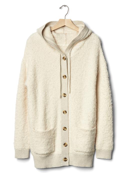 Image number 6 showing, Boucle hooded cardigan