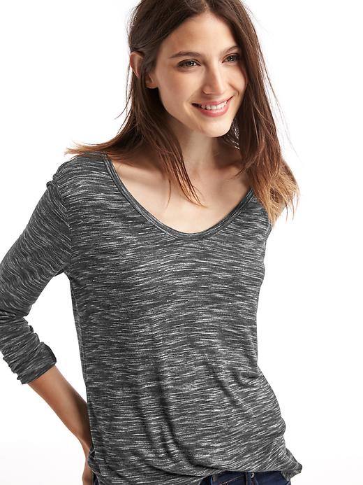 Image number 5 showing, Scoop neck long sleeve tunic