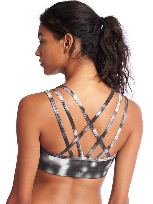 Image number 8 showing, GapFit Medium Impact Strappy Sports Bra