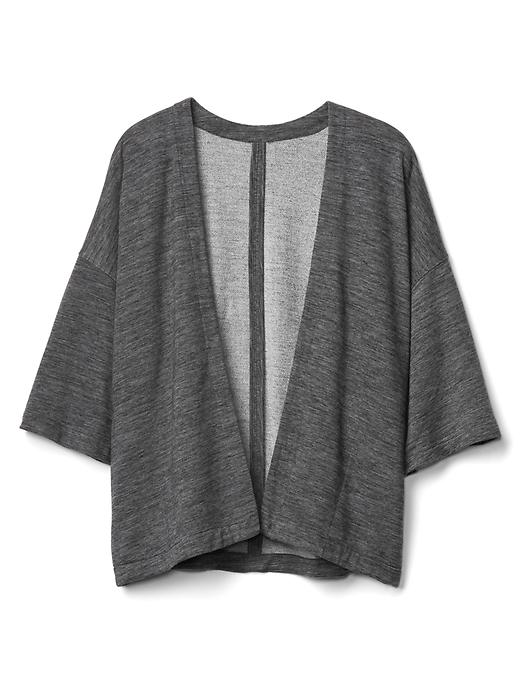 Image number 6 showing, French terry kimono cardigan