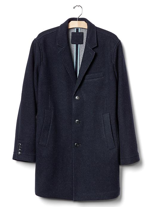 Image number 6 showing, Wool blend crombie coat