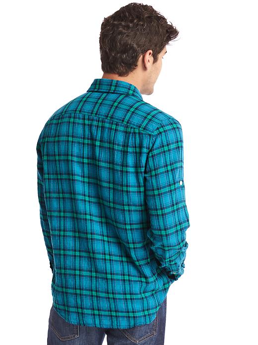 Image number 2 showing, Crinkle cotton plaid standard fit shirt