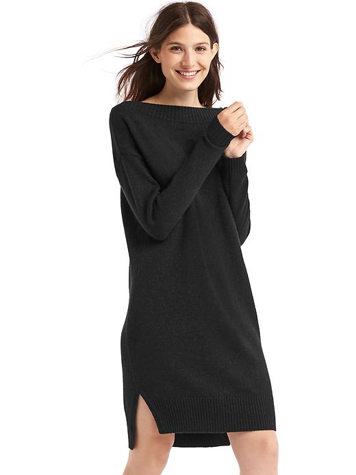 Image number 1 showing, Cozy rib-trim sweater dress