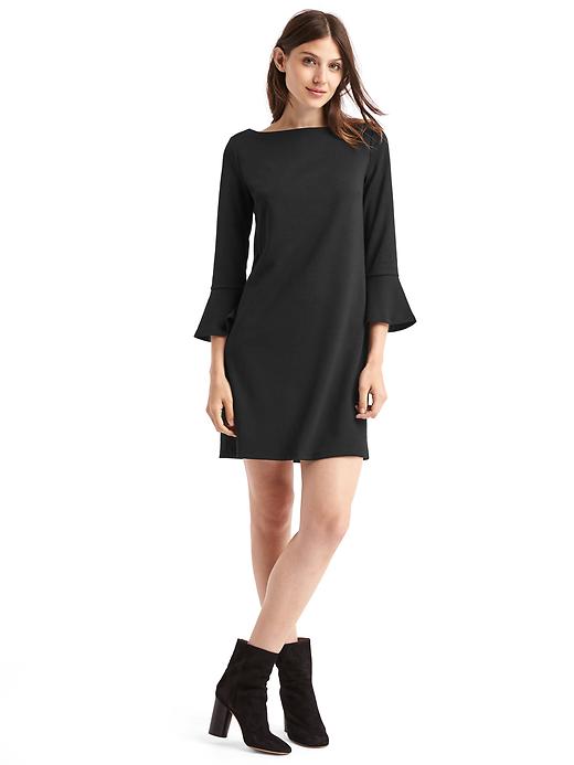 Image number 3 showing, Three-quarter bell sleeve sheath dress