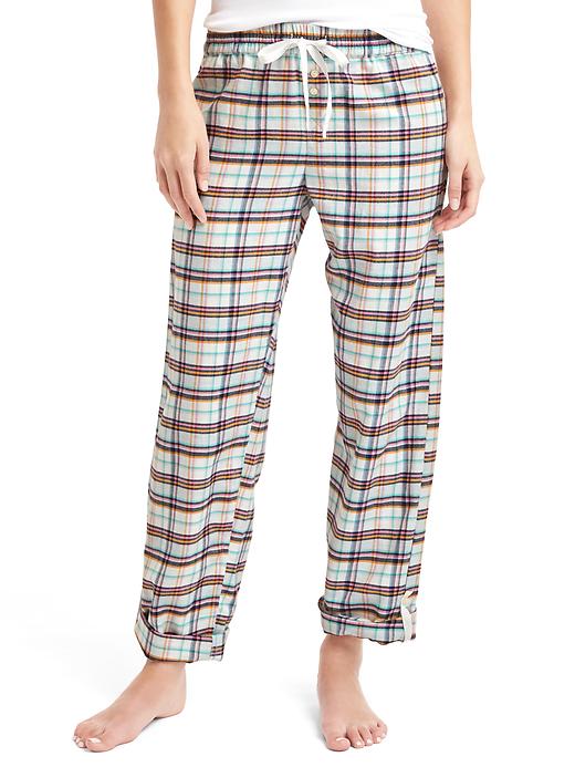 Image number 1 showing, Flannel roll-up sleep pants