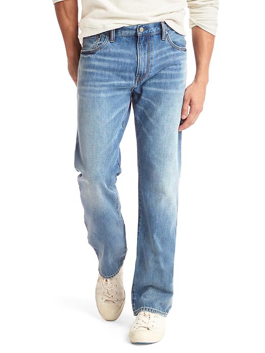 Image number 1 showing, Brushed back standard fit jeans