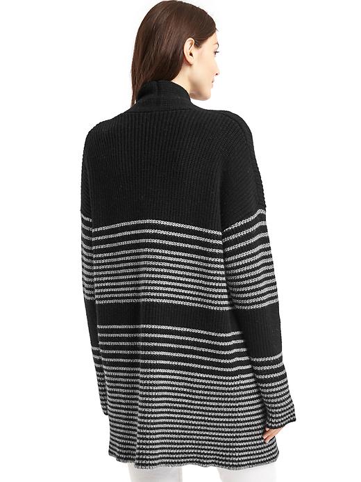 Image number 2 showing, Merino wool blend gradient stripe shaker cardigan