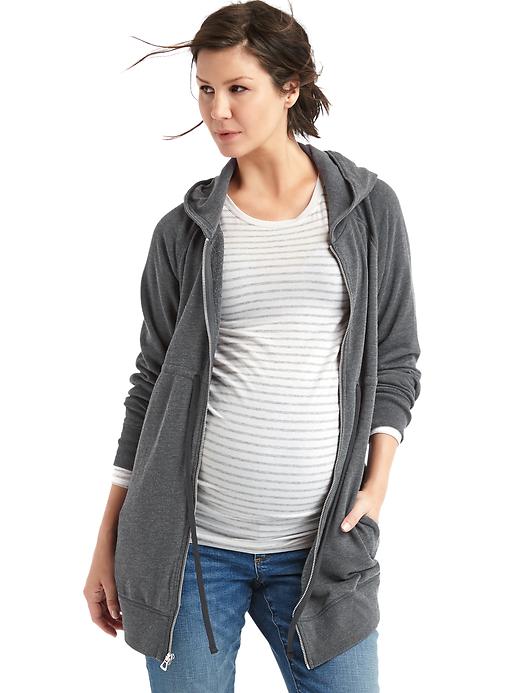 View large product image 1 of 1. Maternity essential zip hoodie
