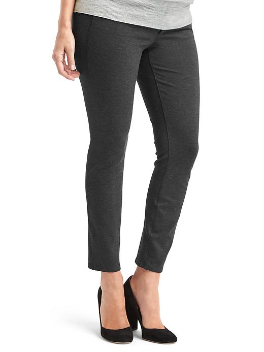 Image number 1 showing, Maternity demi panel skinny ankle pants